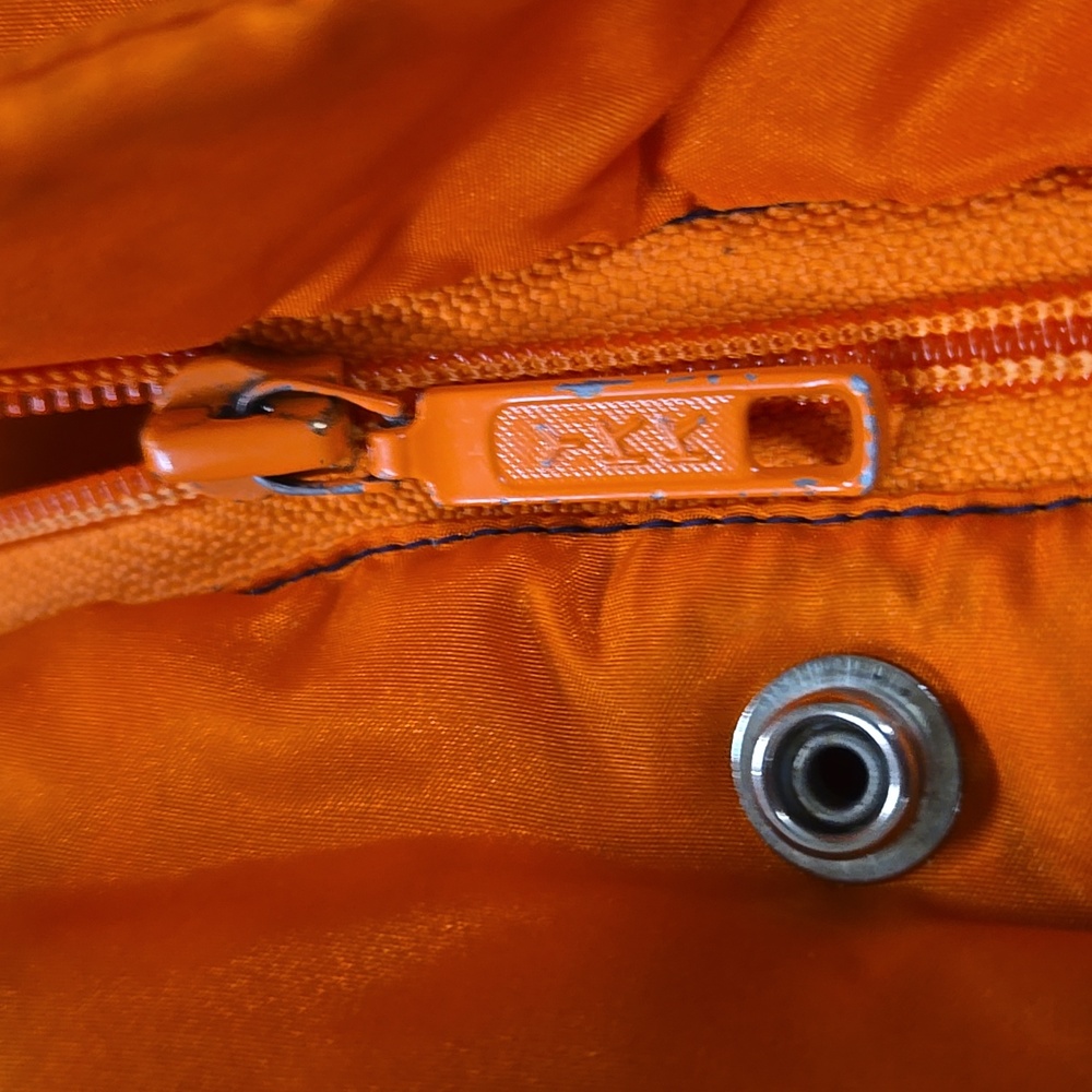 Vintage Hunter Orange Down Vest Puffer Vest Puffy Hunting Green Western Cowboy - Picture 10 of 16